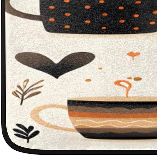 Miniatura 4 de Coffee Cup Themed Runner Rug 2'x6', Non Slip Laundry Rugs, Washable Runner Rugs for Kitchen Floor Laundry Room Bedroom Bathroom Hallway Entryway