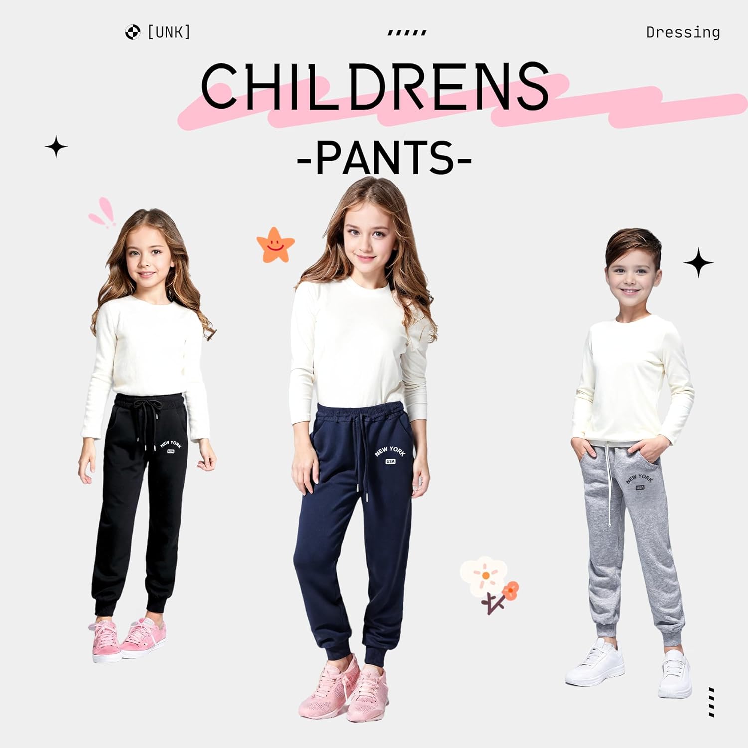 3-Pack Boys' Athletic Joggers Sweatpants with Pockets Drawstring for Sizes 5-14 Perfect for School Sports Casual - Image 2