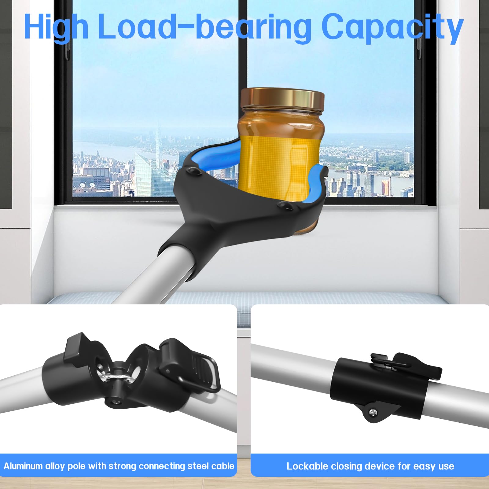 2 Pinze Telescopiche Pieghevoli Con Testa Rotante 360° - Raccoglitore Oggetti Con Punte Magnetiche - Per Anziani - Foto 11