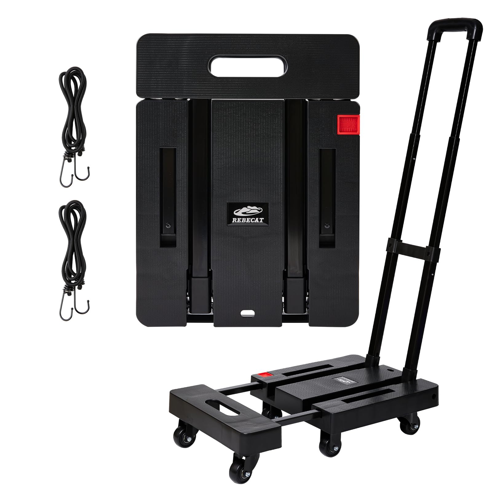 Carrito de equipaje REBECAT resistente de 7 ruedas para compras y mudanzas