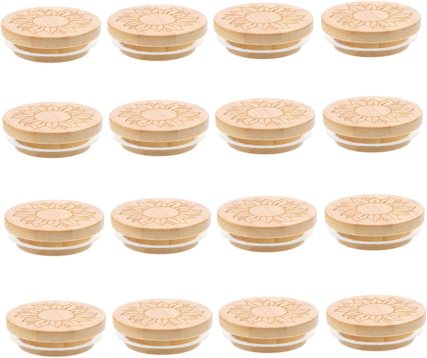 16pcs Jar Lids for Jars Airtight Sealing Lids for Yogurt Snacks Spices Honey and Tea Storage Compatible