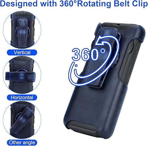 Miniatura 3 de iGuerburn VoIP - Funda para teléfono Cisco 8821 y 8821-EX, soporte para teléfono Cisco con clip giratorio para cinturón de 360 grados (azul)