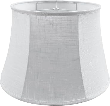 Tootoo Star Brown Large Drum Lamp Shade for Chandeliers Floor Light and Table Lamp,12x16x11" Spider,Fabric Natural Linen Hand Crafted White