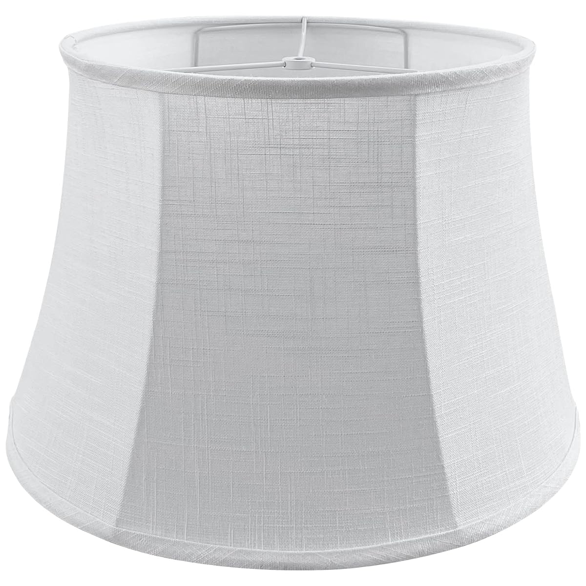 TOOTOO STAR Large Drum Lamp Shade for Chandeliers, 12x16x11in, White, Fabric