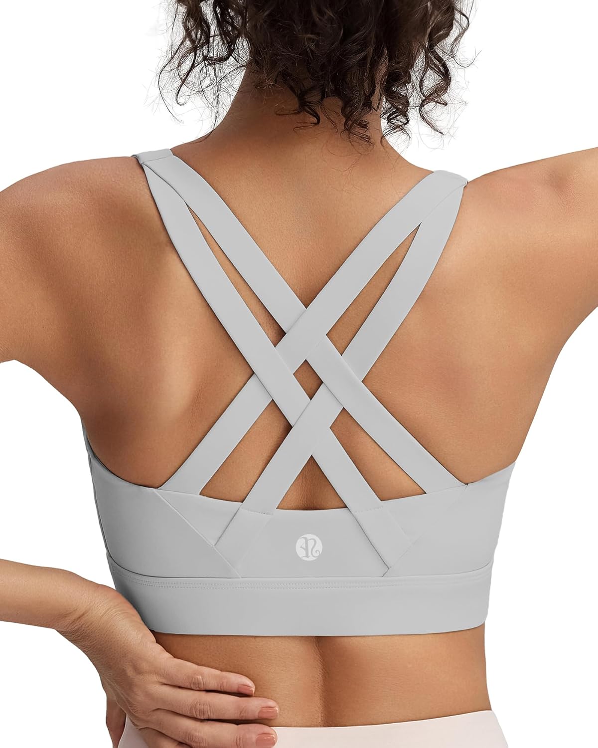 RUNNING GIRL Sports Bra for Women High Support,Strappy Running Supportive High Impact Sports Bras with Sewn in Pads
