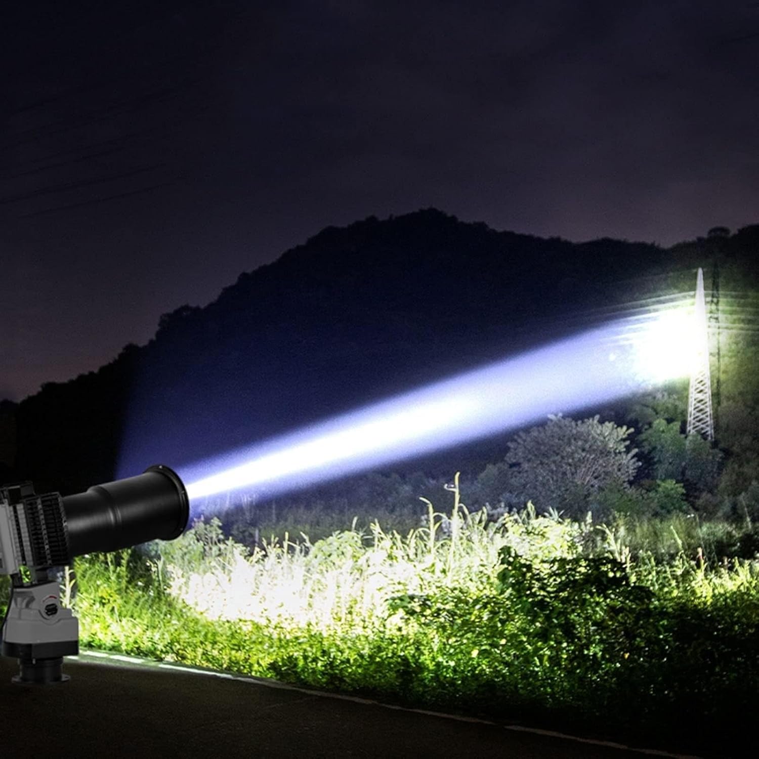 Led Tower Search Spotlight - 111V-240V Spot Searchlight, LED Beam Spotlight, Great for Boat Home Security Protection Emergency Lighting Farm Field Garden(300W(111V-240V))