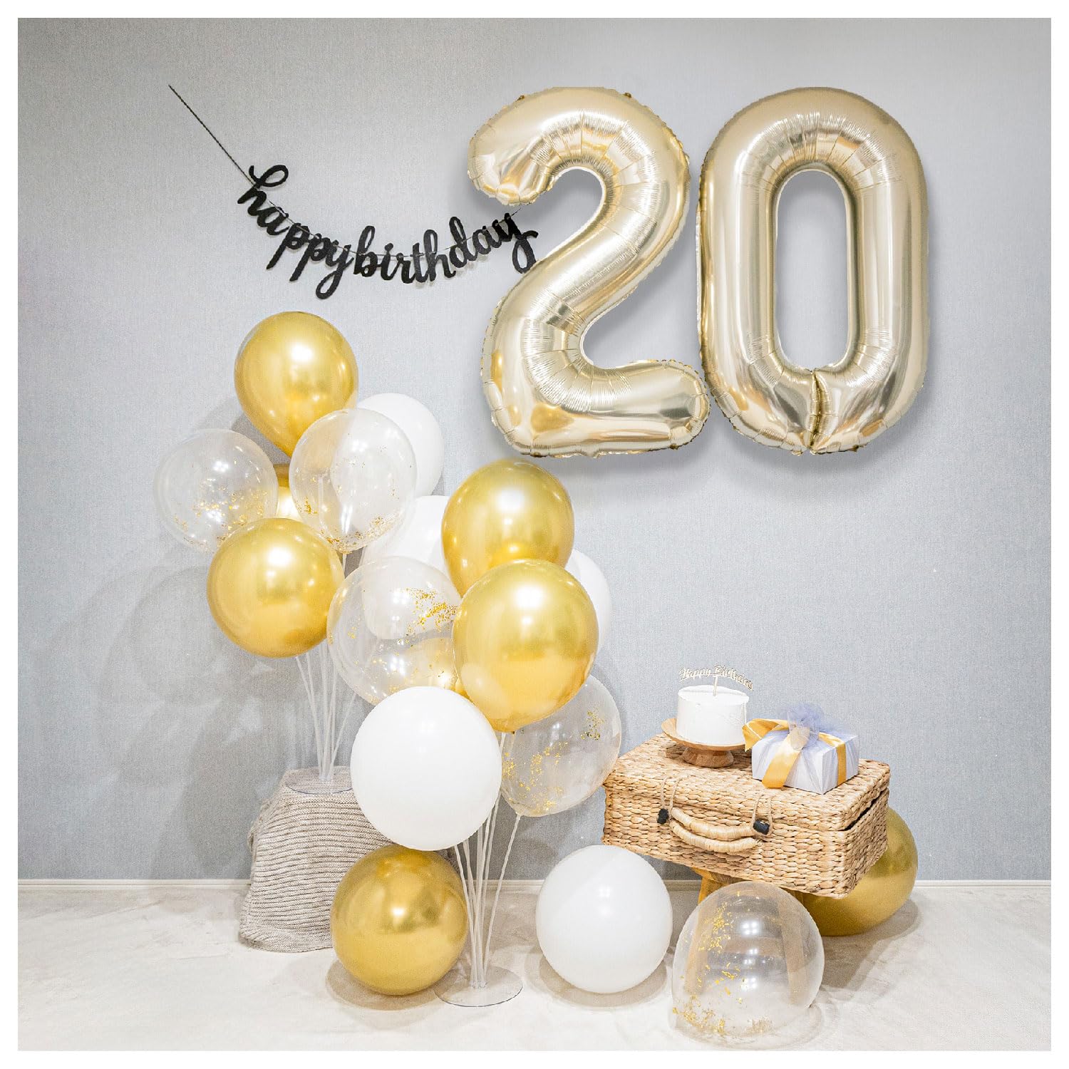 、様【12/23着】バルーン　生誕祭 Amazon | 【風船屋】20歳 誕生日 数字バルーン オシャレ