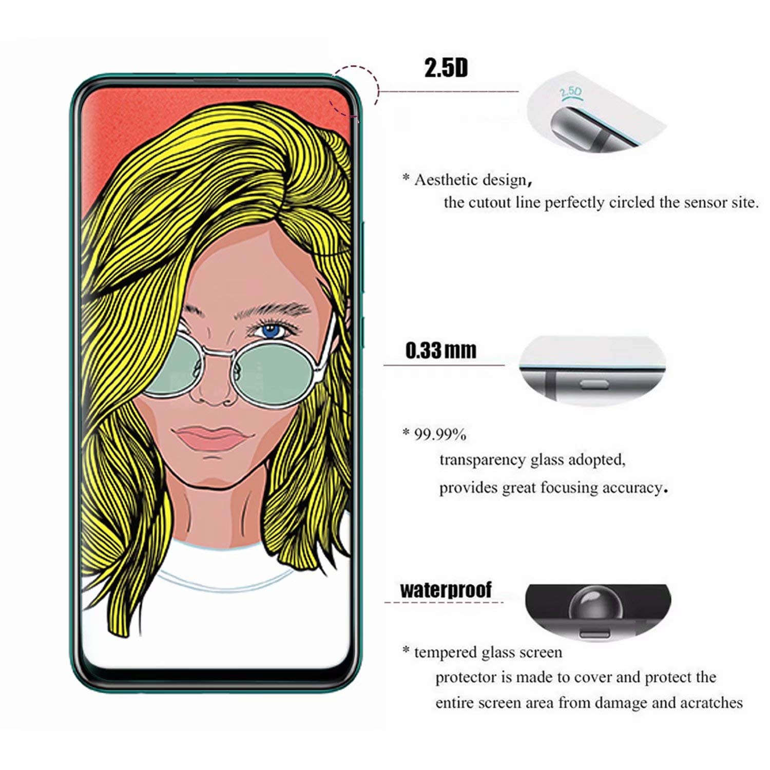 Yenwen Vetro Temperato Compatibile con Motorola Moto Edge 30 Neo, 2