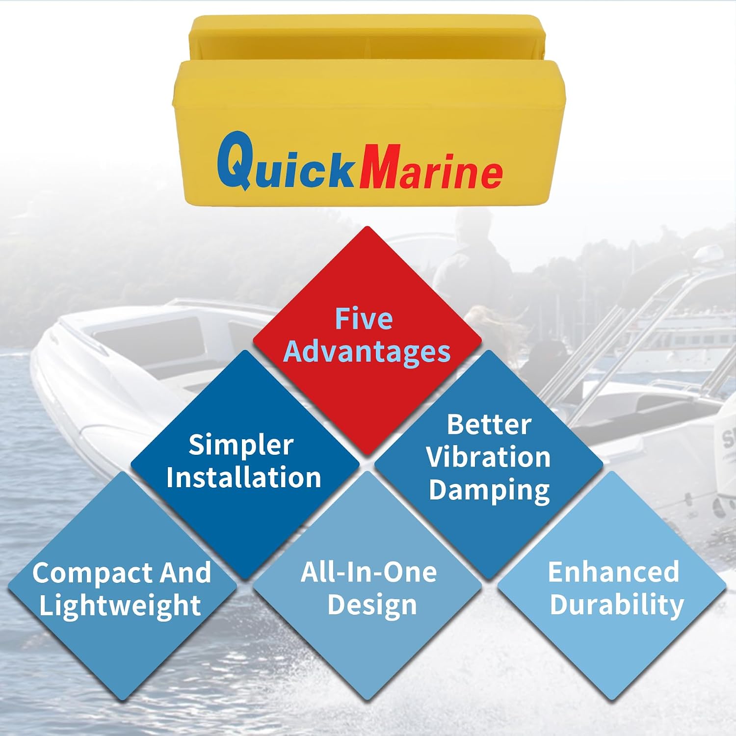 Single Ram Boat Transom Support Saver with 2 Pcs Trailering Motor Locks for Marine Outboard Engines Material Rubber Yellow