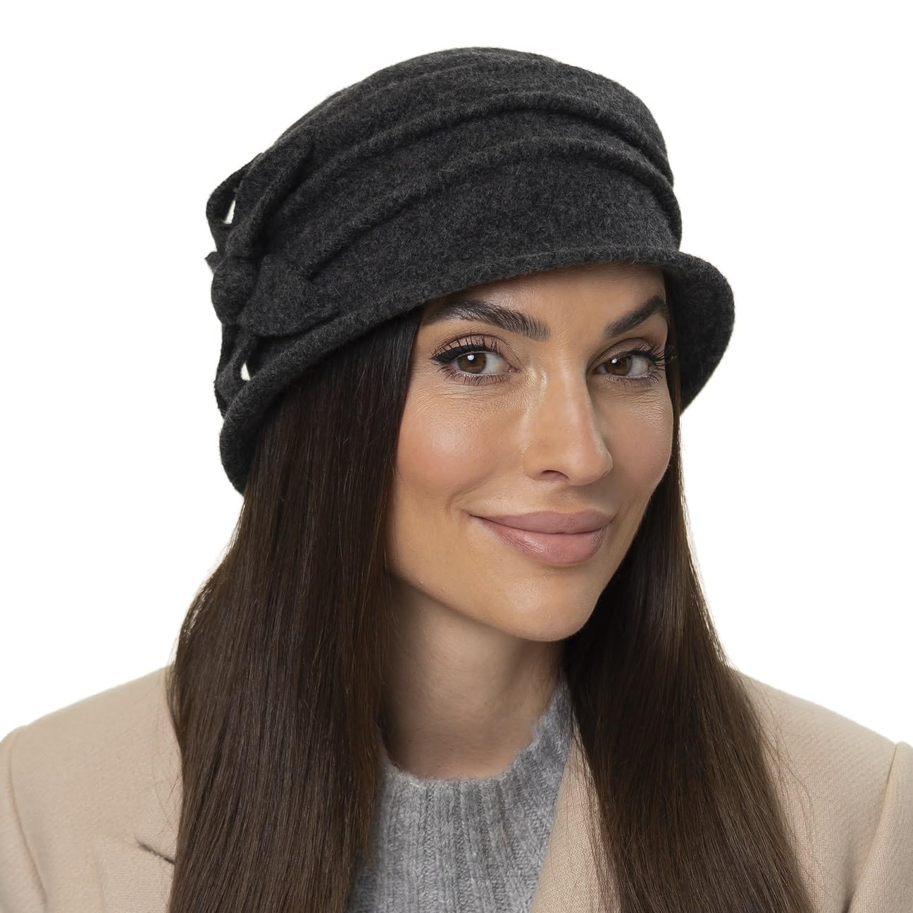 Maliva Walkhut Wollhut Damenhut Glockenhut Damen - Made in Italy Winter Herbst-Winter