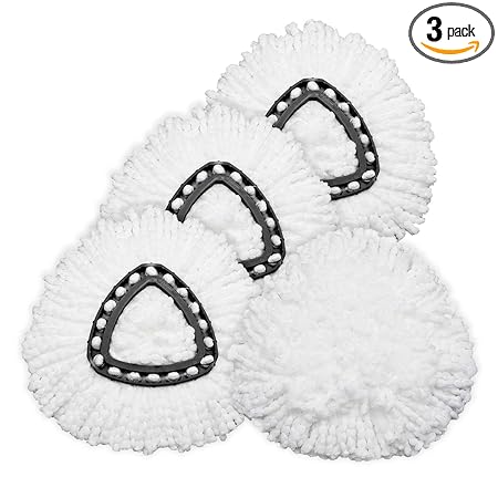3 Pack Spin Mop Replacement Head for OCedar Microfiber Mop Head Refills Easy Cleaning Mop Head Replacement