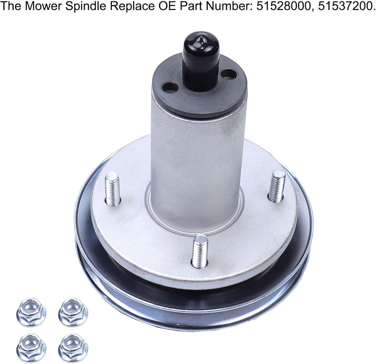51537200 51528000 Lawn Mower Deck Spindle Assembly w/Pulley Compatible with Ariens Gravely Ikon-X Edge ZTX ZT XL 52 ZTX Stealth, 52-Inch Deck Spindle Assembly