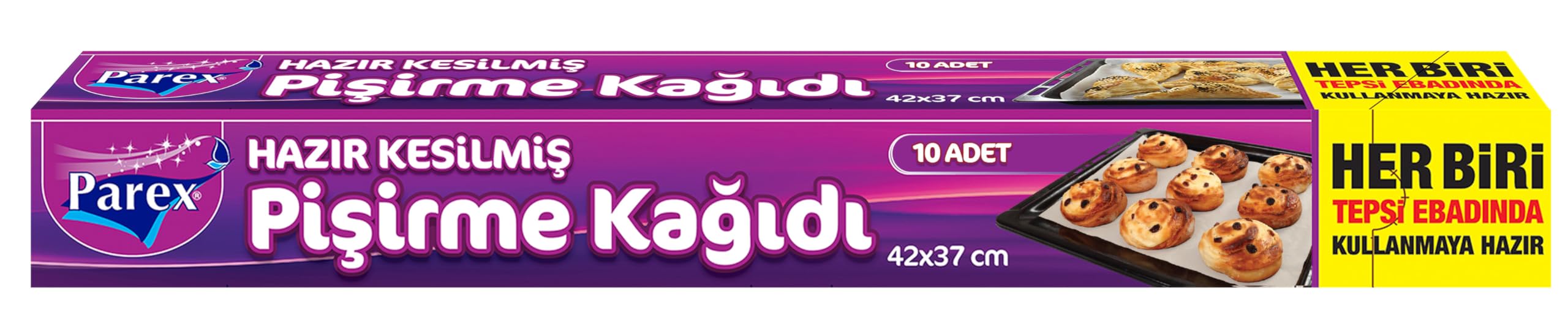 Parex Hazır Kesilmiş Pişirme Kağıdı 10 Yaprak (42 x 37 cm)
