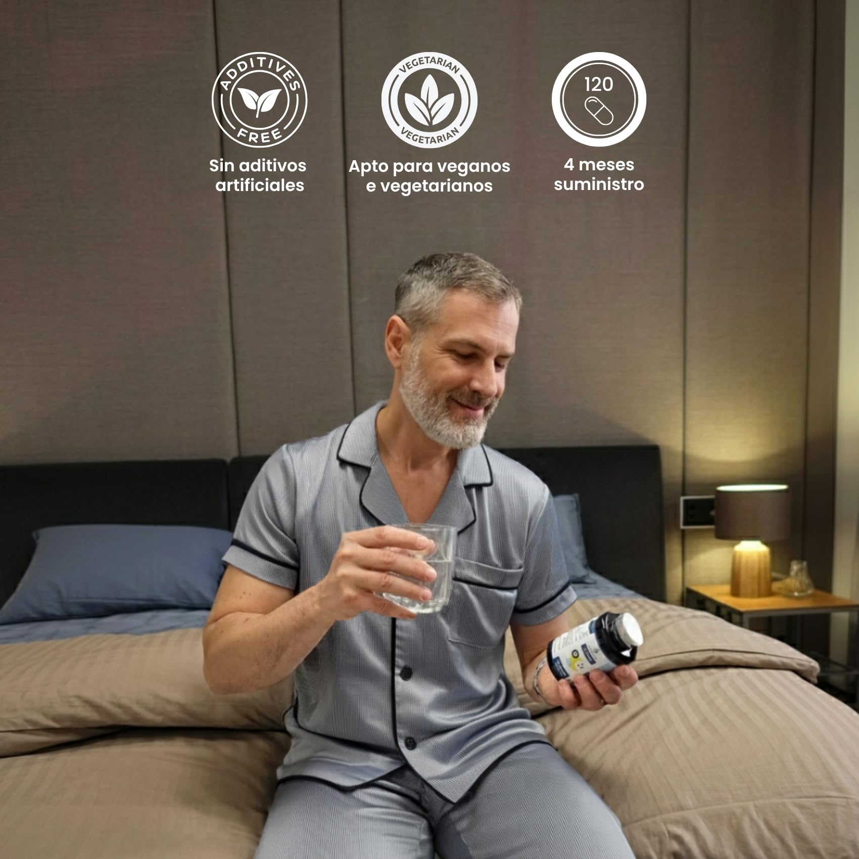 Complejo de Melatonina con 5-HTP Griffonia, Valeriana y Manzanilla – 120 Cápsulas Veganas | Suplemento Natural para Dormir Mejor, Reducir Insomnio, Estrés y Jet Lag – 4Sleep Nutribiolite
