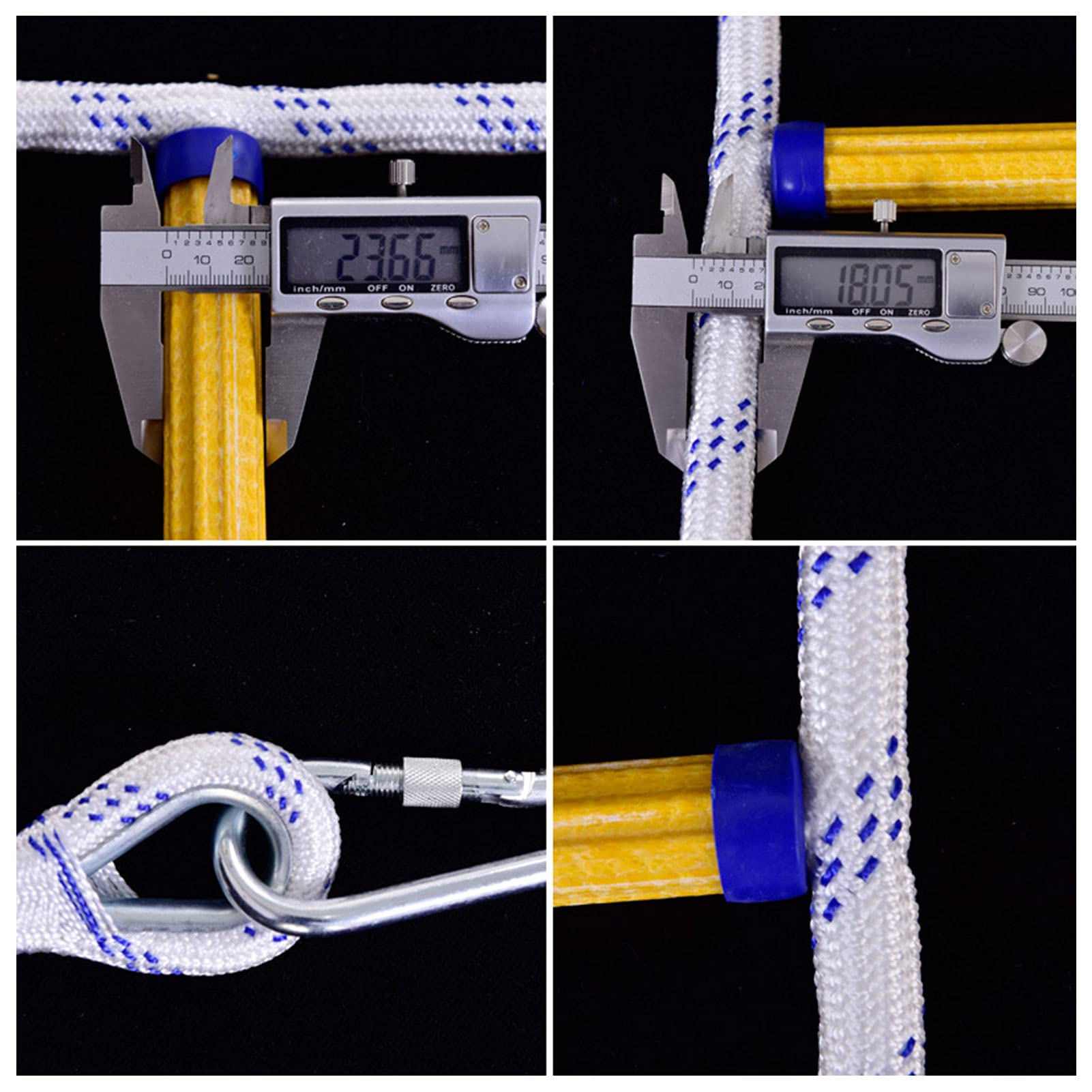 Scala Di Salvataggio In Corda 2M - Ignifuga, Portatile - Per Emergenze Incendi E Evacuazione - Foto 10