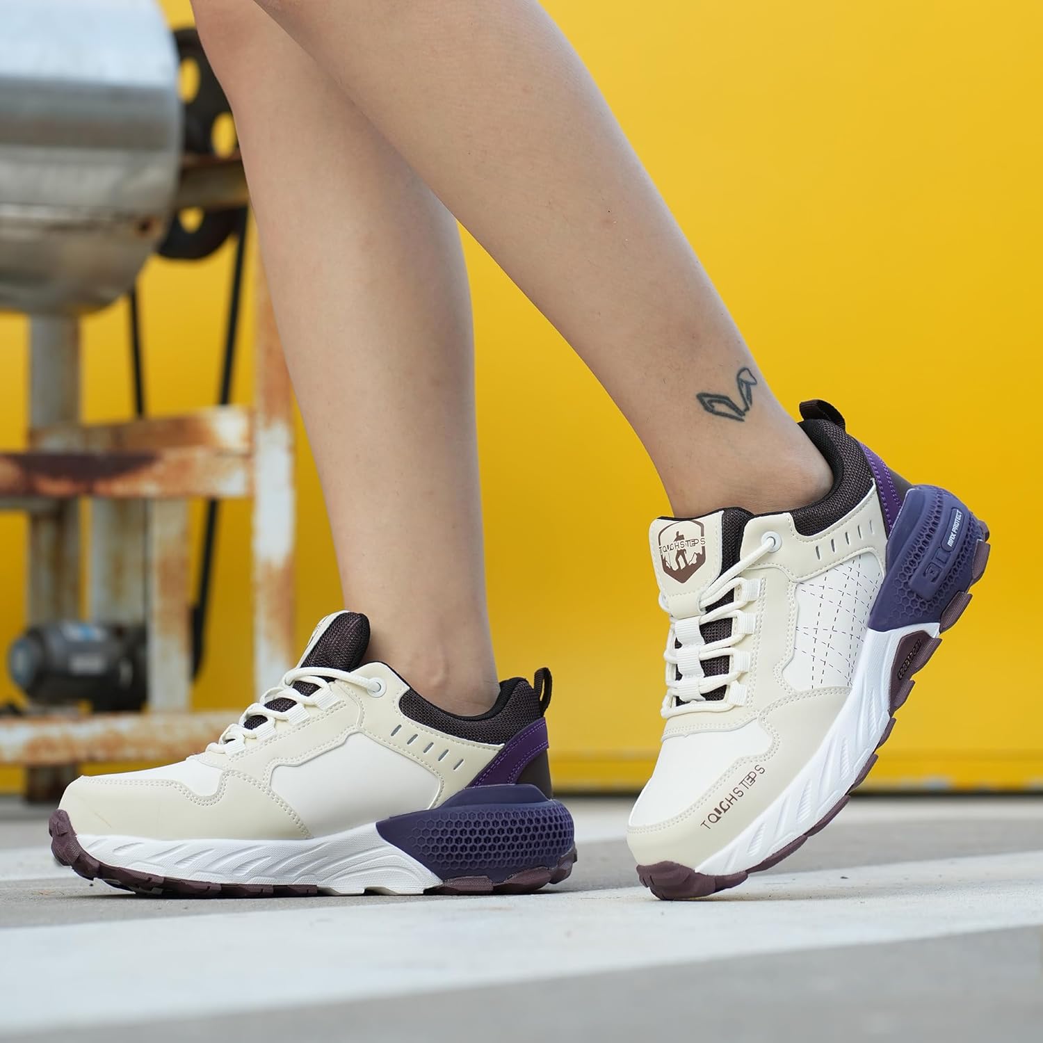 Steel Toe Shoes for Men Women Puncture Proof Safety Work Sneakers Lightweight Comfortable Indestructible Utility Shoes - Image 2