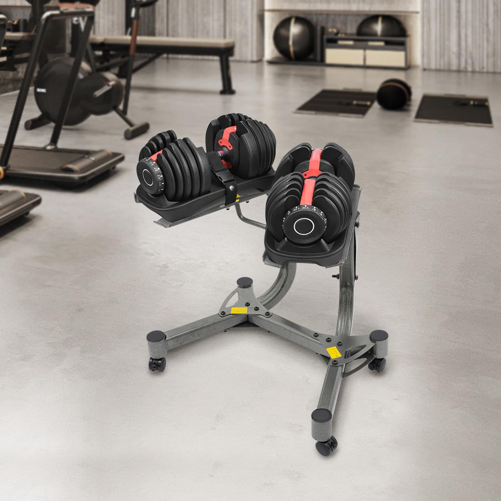 Supporto per manubri fino a 100 kg, con cinghia di fissaggio e portasciugamani, per casa e palestra, 64 x 39 x 62 cm