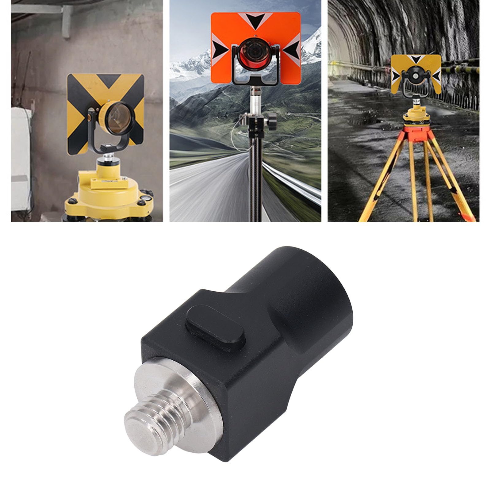 Adapter Pryzmowy, Zintegrowany Adapter GPS ze Stopu Aluminium o Wysokości 60 Mm, do Statywów RTK Pierścienie Obserwacyjne Pręty Wyrównujące podstawę