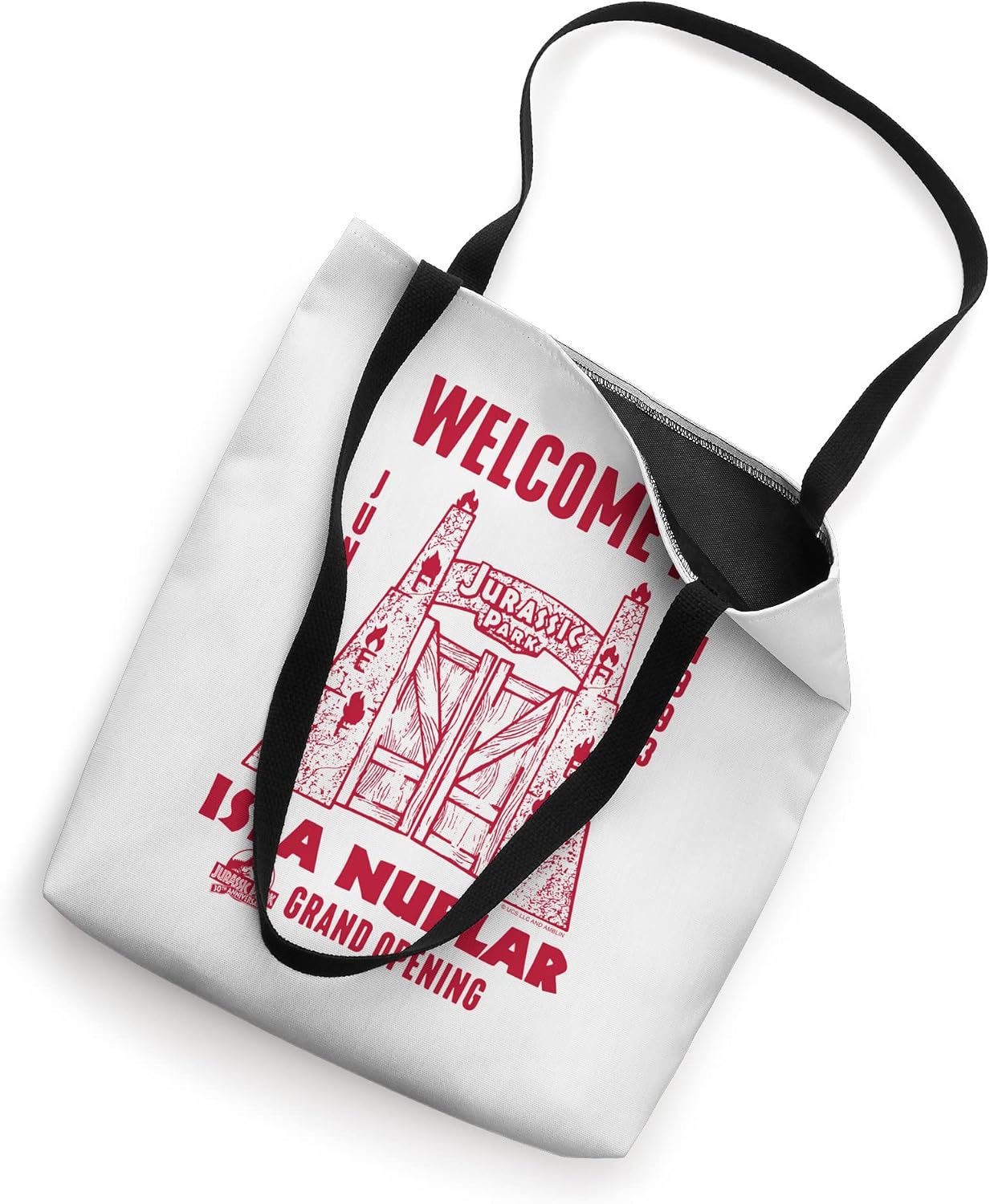 Jurassic Park 30th Anniversary Welcome to Isla Nublar Retro Tote Bag