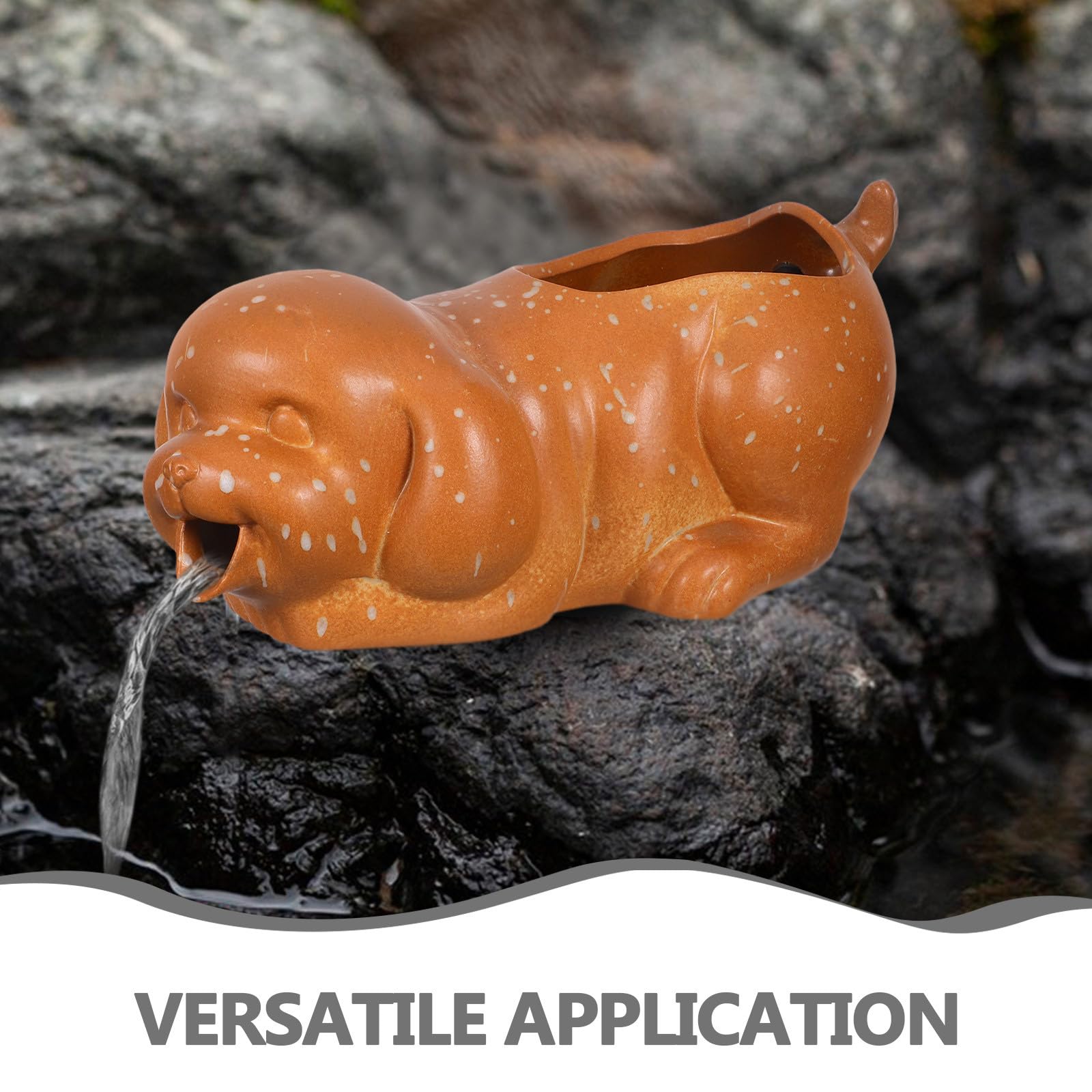 Gatuida Ornement Céramique De Jet Eau pour Aquarium Décoration Céramique pour Aquarium Fontaine Pot pour Cour Fontaine De Table