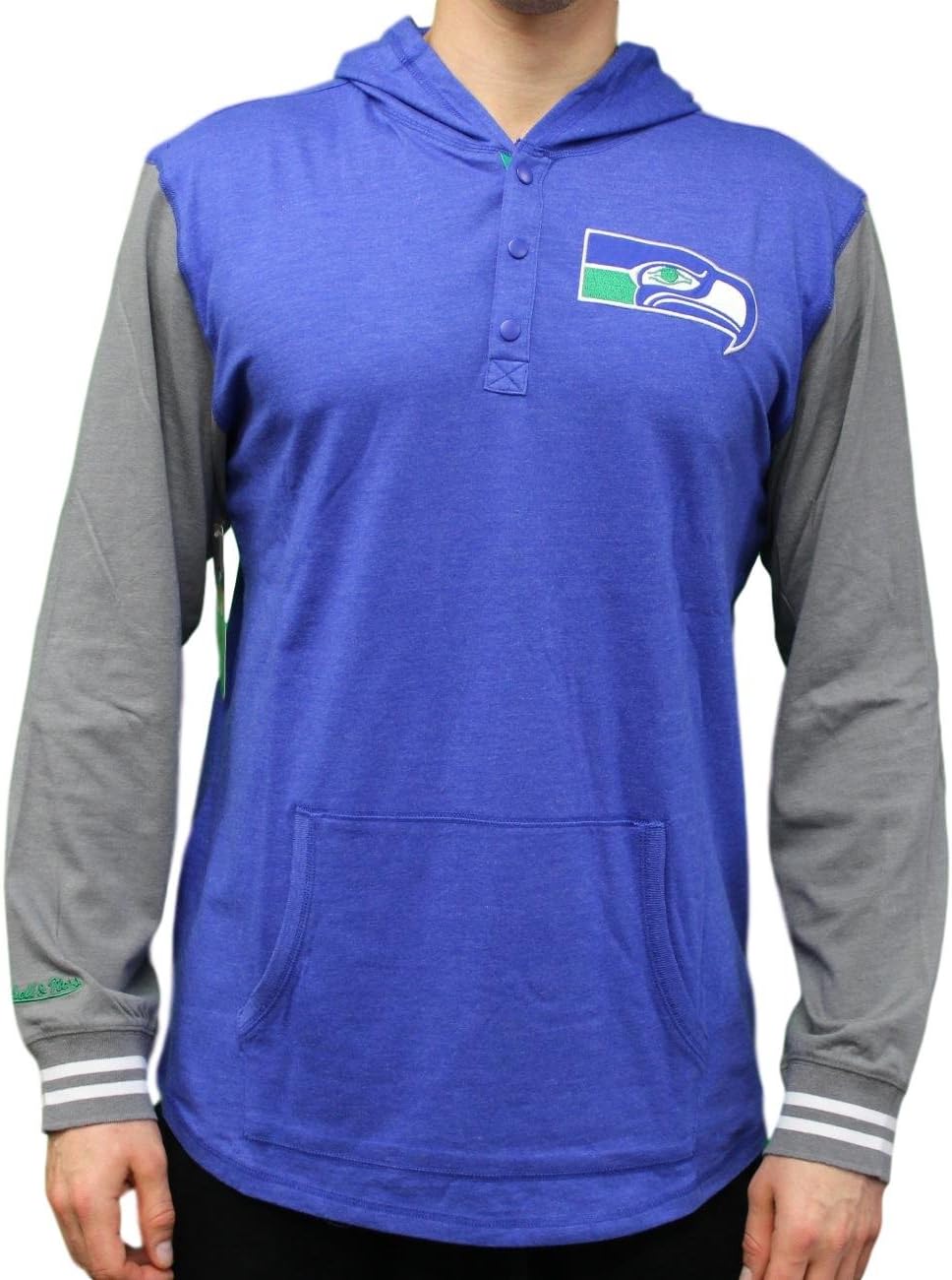 Mitchell & Ness Seattle Seahawks NFL Mid-Season Long Sleeve Hooded Men's Shirt