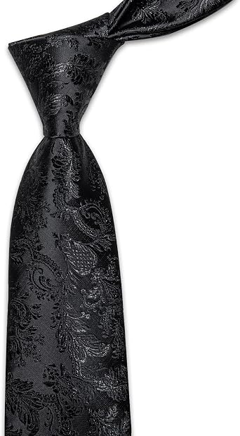 YourTies Paisley Ties for Men Floral Necktie Pocket Square Cufflinks Set