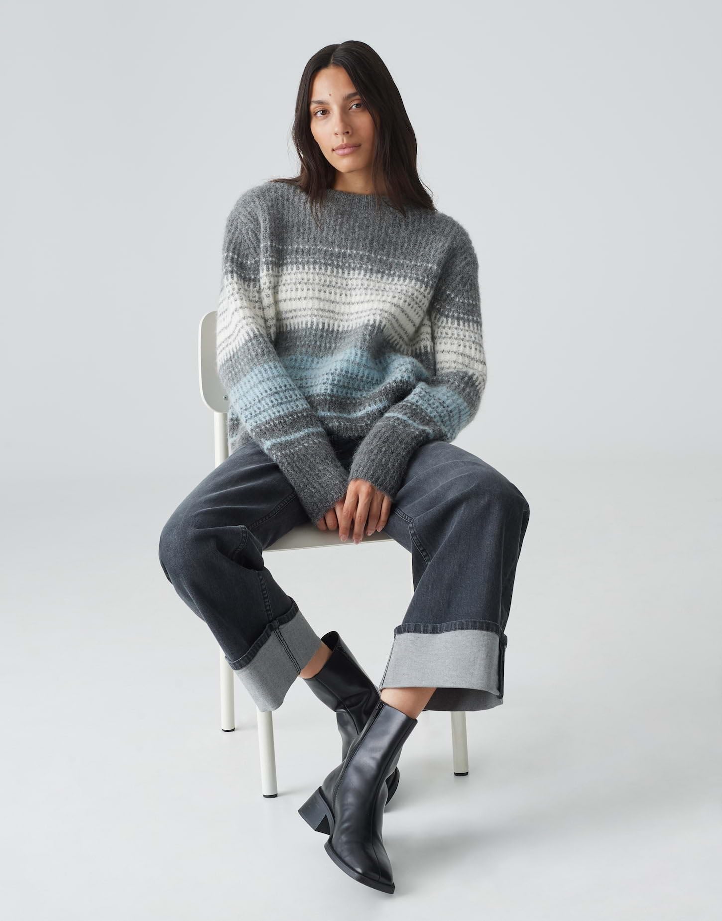 OPUS Damen Pullover | Strickpullover PRADETA Boxy Fit mit Alpaka