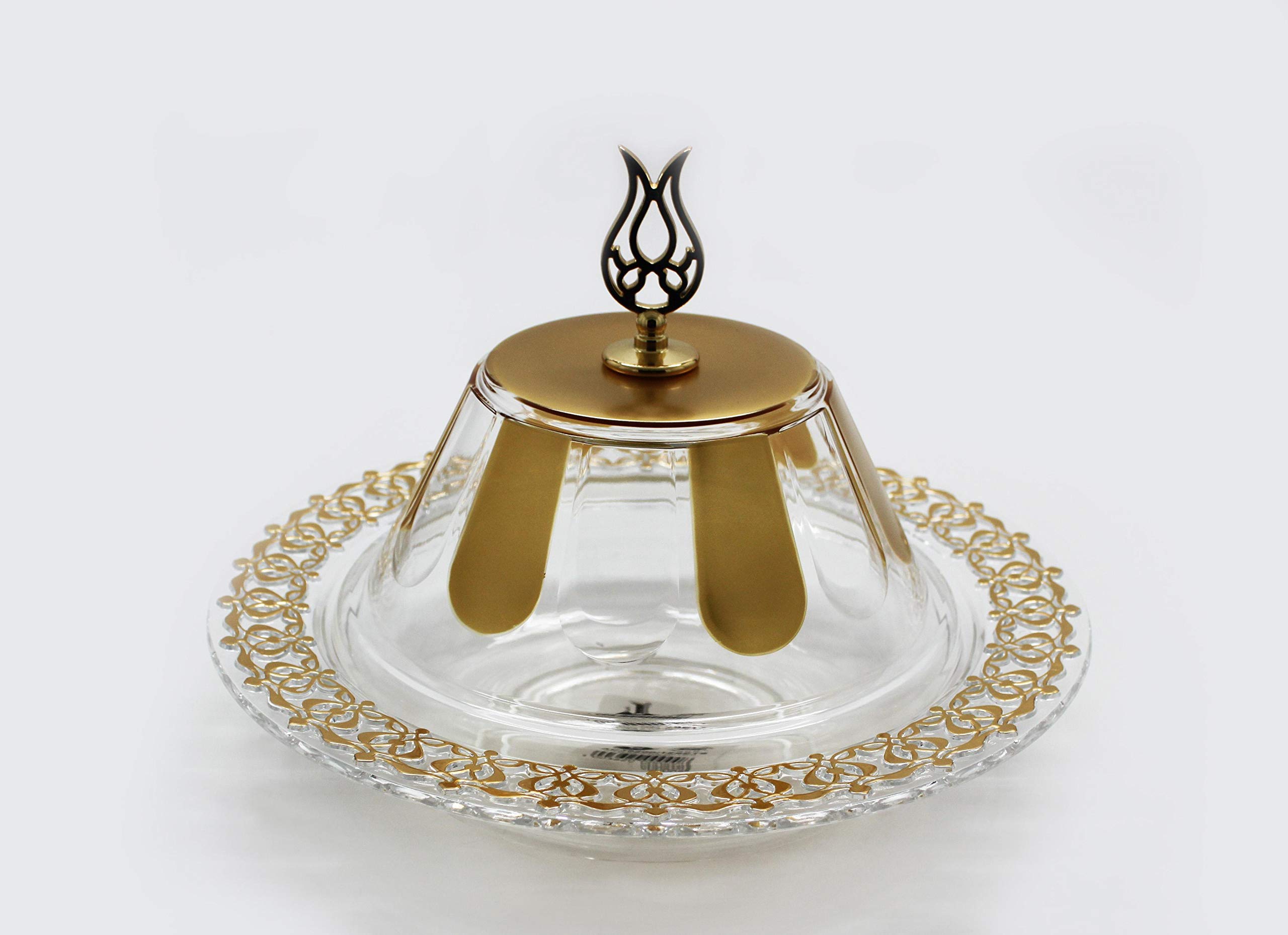 AL HOORAGold Tajin-Serving Trays With Cover