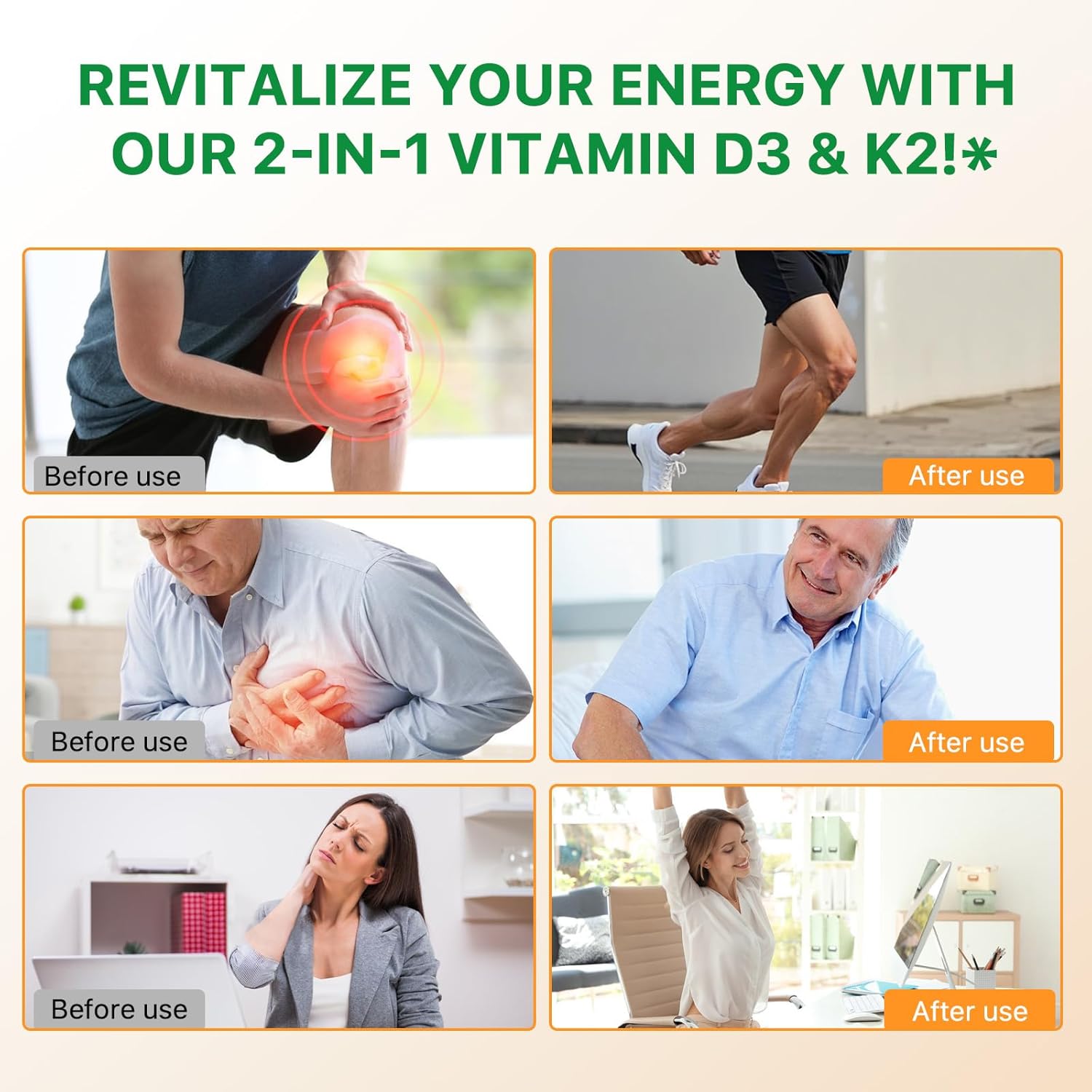 lofuanna Vitamin D3 K2 Supplement Softgels, 2 in 1 Vitamin D3 & K2 with Coconut Oil Supplement - Supports Heart, Teeth & Bone Health, Free of GMO & Gluten - Image 5