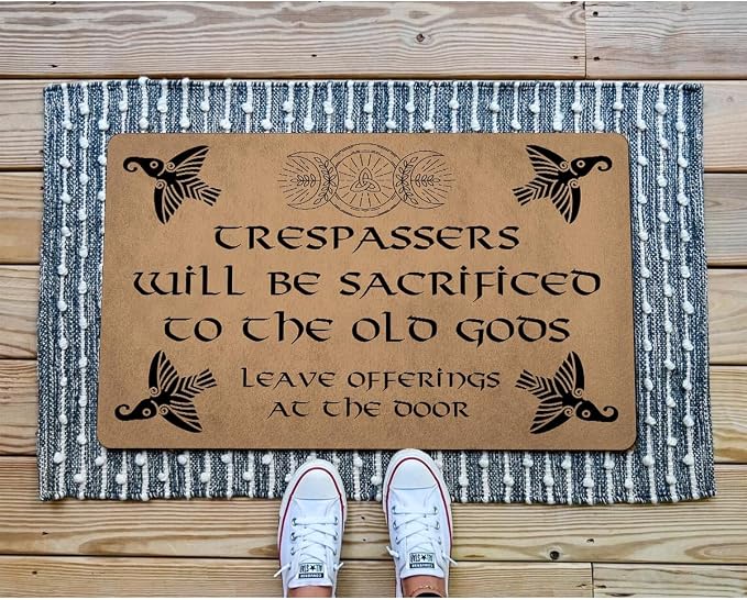Funny Welcome Doormat For Entrance Way Porch Decor Mat Anti-Slip Novelty Gift 23.7