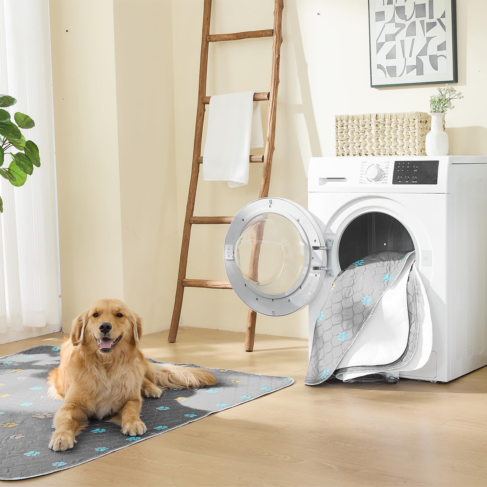 Aitmexcn Almohadilla lavable para orina de cachorro, 2 unidades, 100 % impermeable, alfombrilla de entrenamiento para cachorros y perros mayores, almohadillas reutilizables de secado rápido para