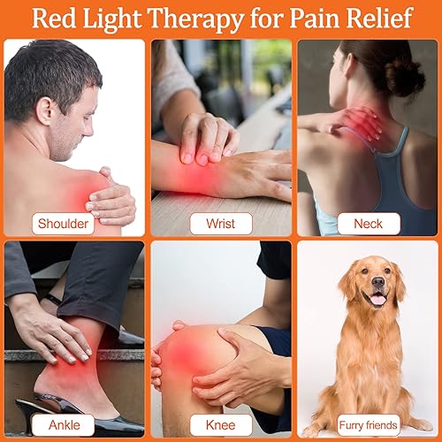 Miniatura 2 de Dispositivo de terapia de luz roja, dispositivo de terapia de luz infrarroja cercana para alivio del dolor, 3x808nm +10x650nm, terapia de luz roja