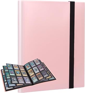 ECOSEAO 9-Pocket Trading Card Album, 540 Pockets Card Binder, Card Collection Folders for MTG, Trading Card Binder Album Holder for TCG football Photographic CardsPink