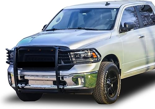 Miniatura 3 de Cepillo de rejilla de caballo negro modular negro compatible con Dodge Ram 1500 09-10  11-18 Ram 150019-24 Ram 1500 Classic (excepto Rebel y