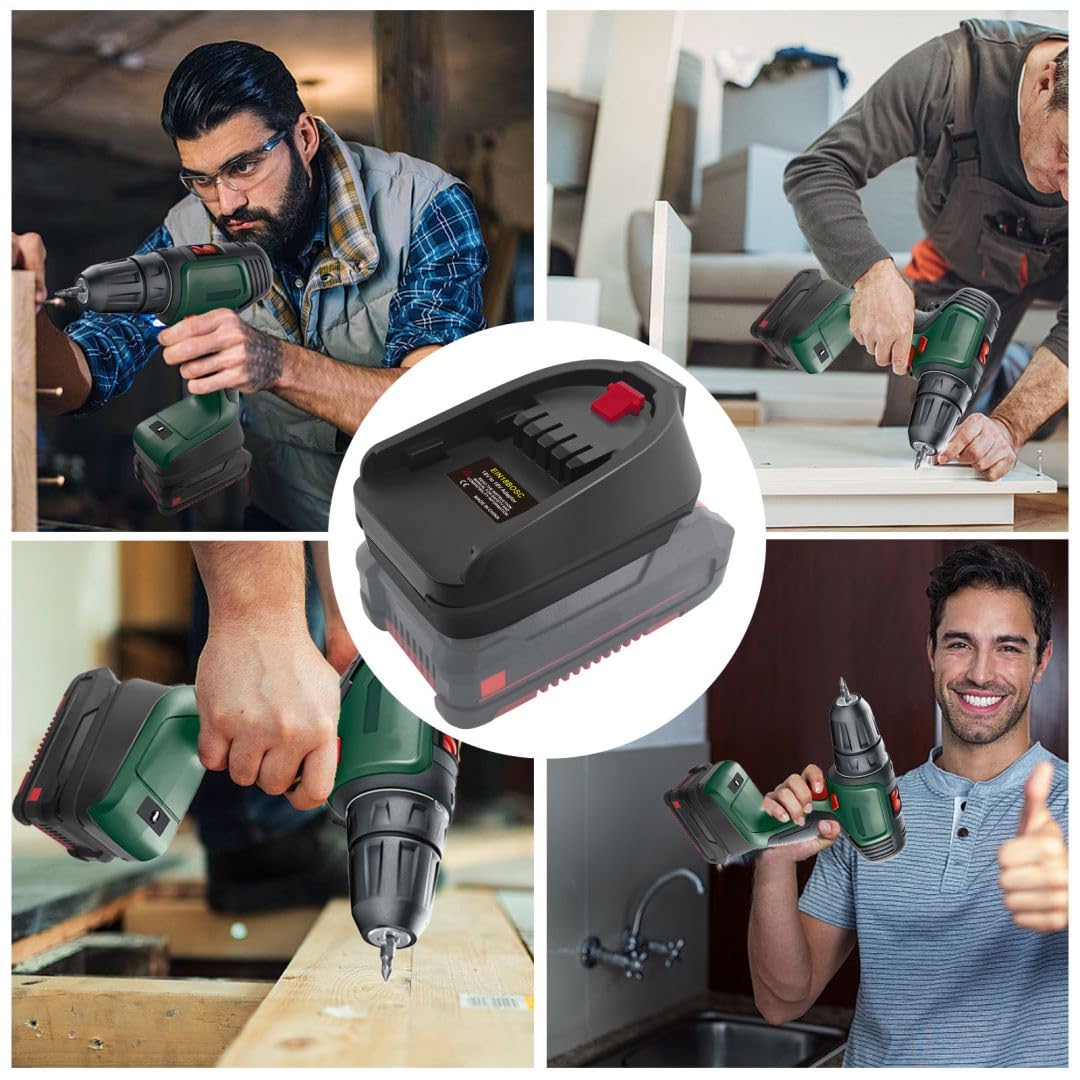 URUN Adattatore per batteria Einhell da 18 V per Bosch PBA, portatile Power Mount per Bosch il Multitool verde, adattatore per batteria Einhell su per utensili Bos.ch 18 V PBA (senza batteria)