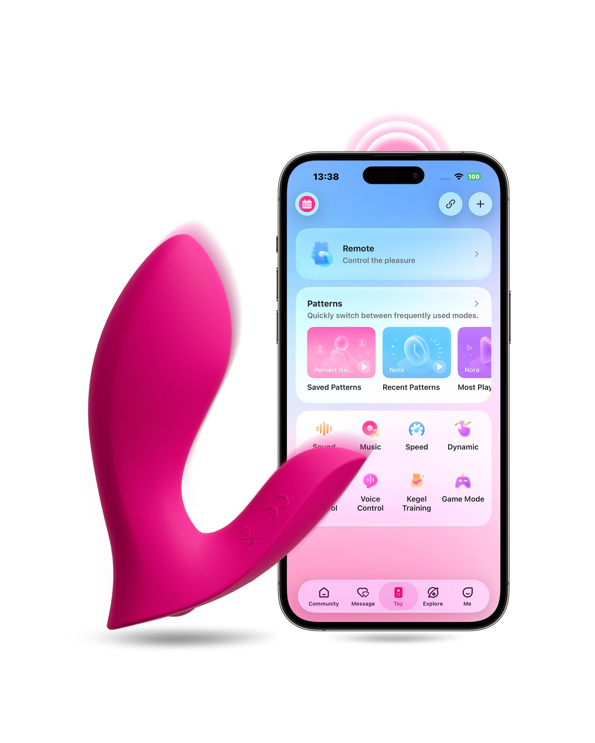 LOVENSE Flexer Vibromasseur Femme Papillon Point G Clitoridien Connecté