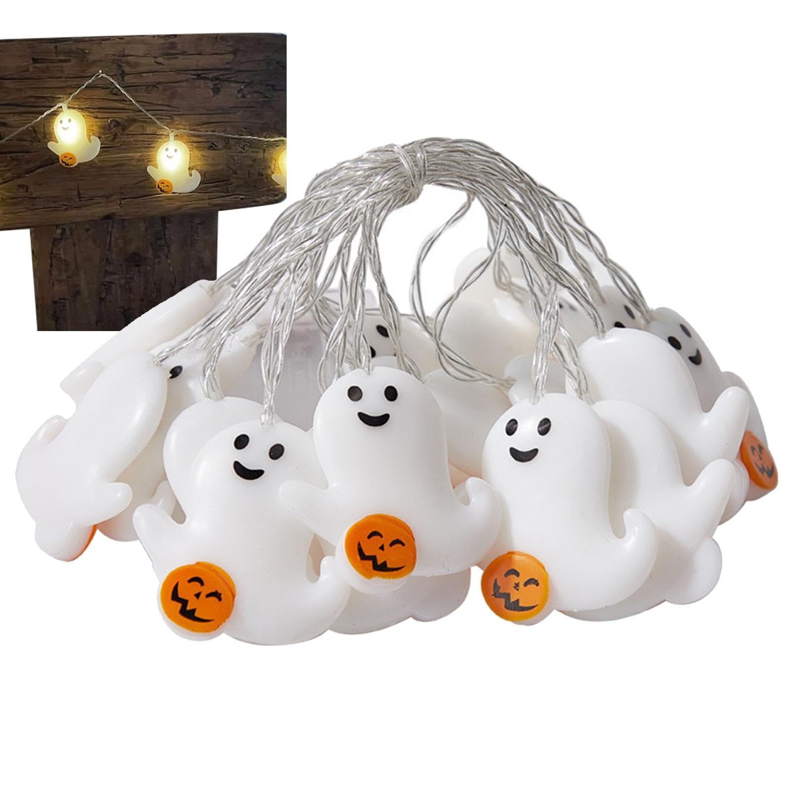 yupeuooe Halloween String Lights - Battery Powered String Light with 10 Bulbs - Halloween Decoration Night Light, Colorful Ambient Lights for Parties Celebration