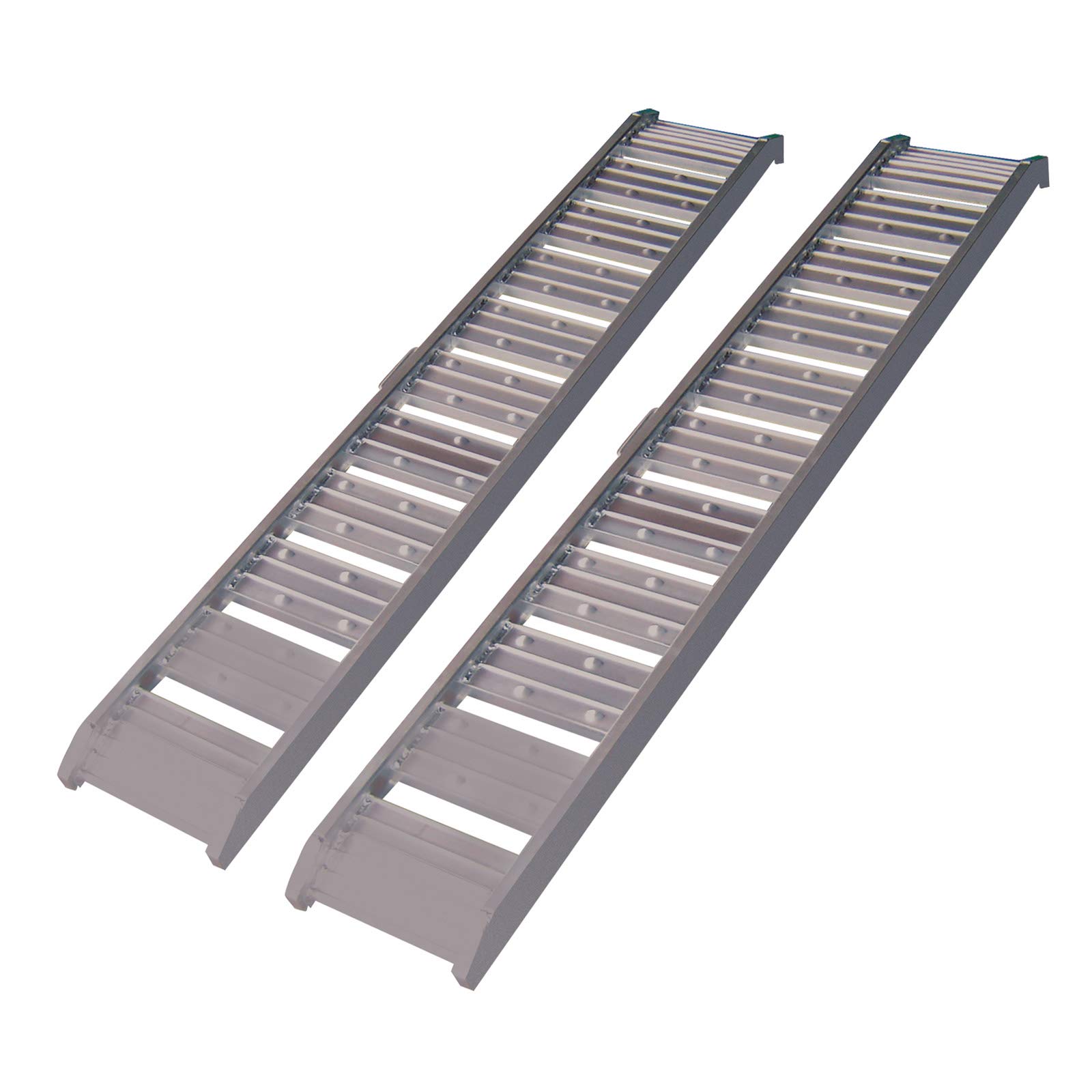 DEMA Auffahrrampe Alu 2er Set Max. 500 kg - Motorradrampe, Rollstuhlrampe, Verladerampe, Auffahrschiene - leicht, robust, rutschfest - Motorrad, Anhänger, Rollstuhl