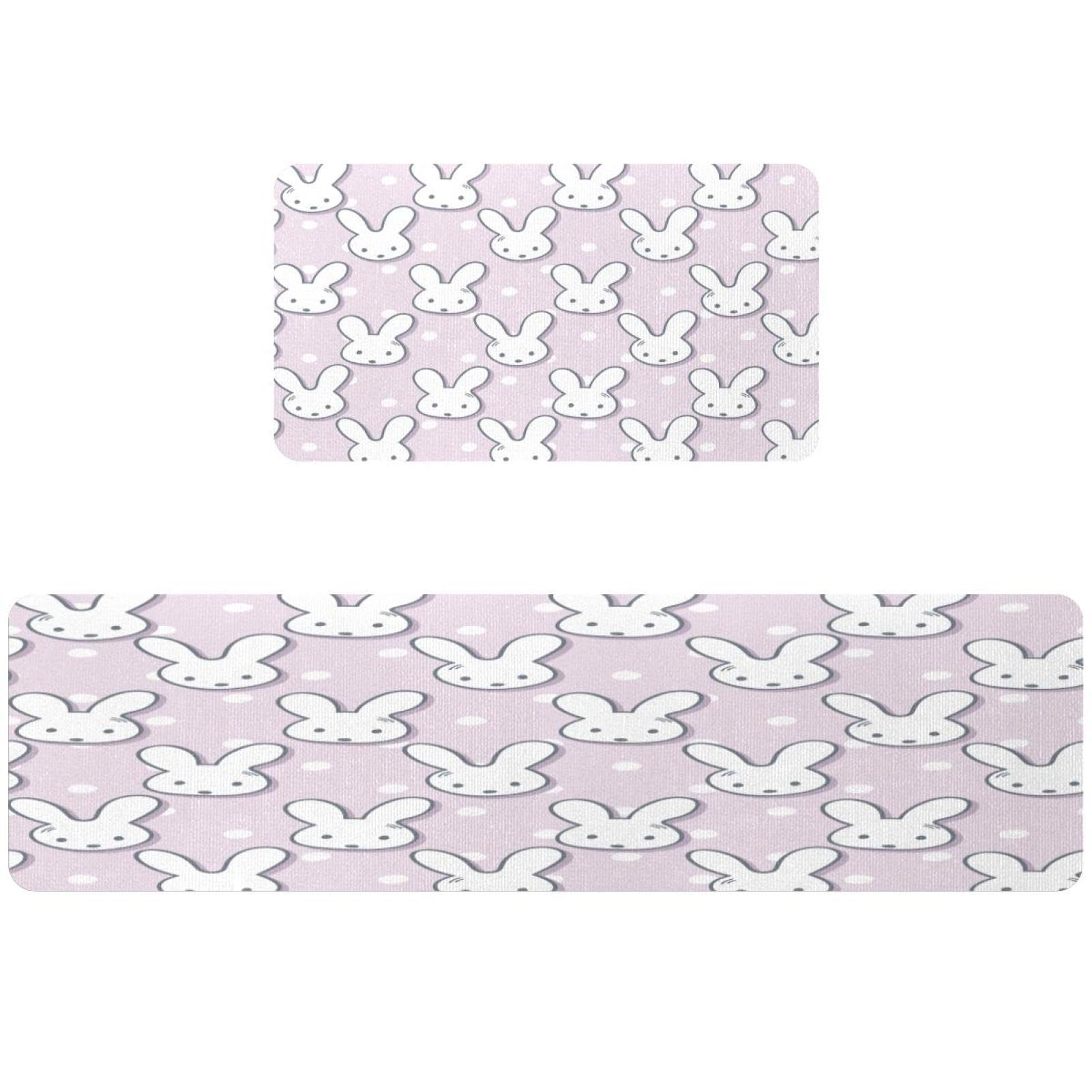 Tapis de cuisine lavables et antidérapants motif lapin pour sécuriser vos sols de maison