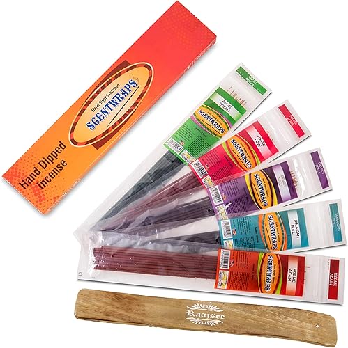Miniatura 8 de Hem - Paquete variado de varillas de incienso, Hem Scentwraps de 11 pulgadas, varillas de incienso naturales sumergidas a mano (12 varillas x 5