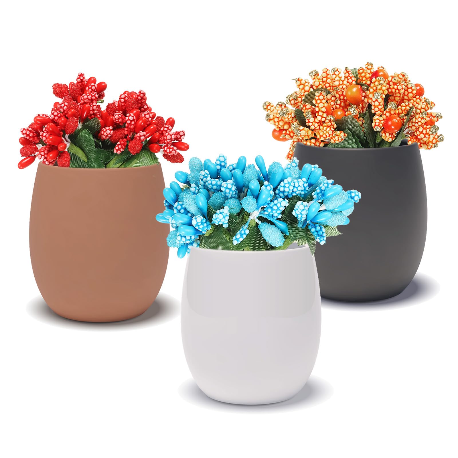Amazon｜PATIKIL 人工花 めしべ 48個 ミニベリーピックスブランチ