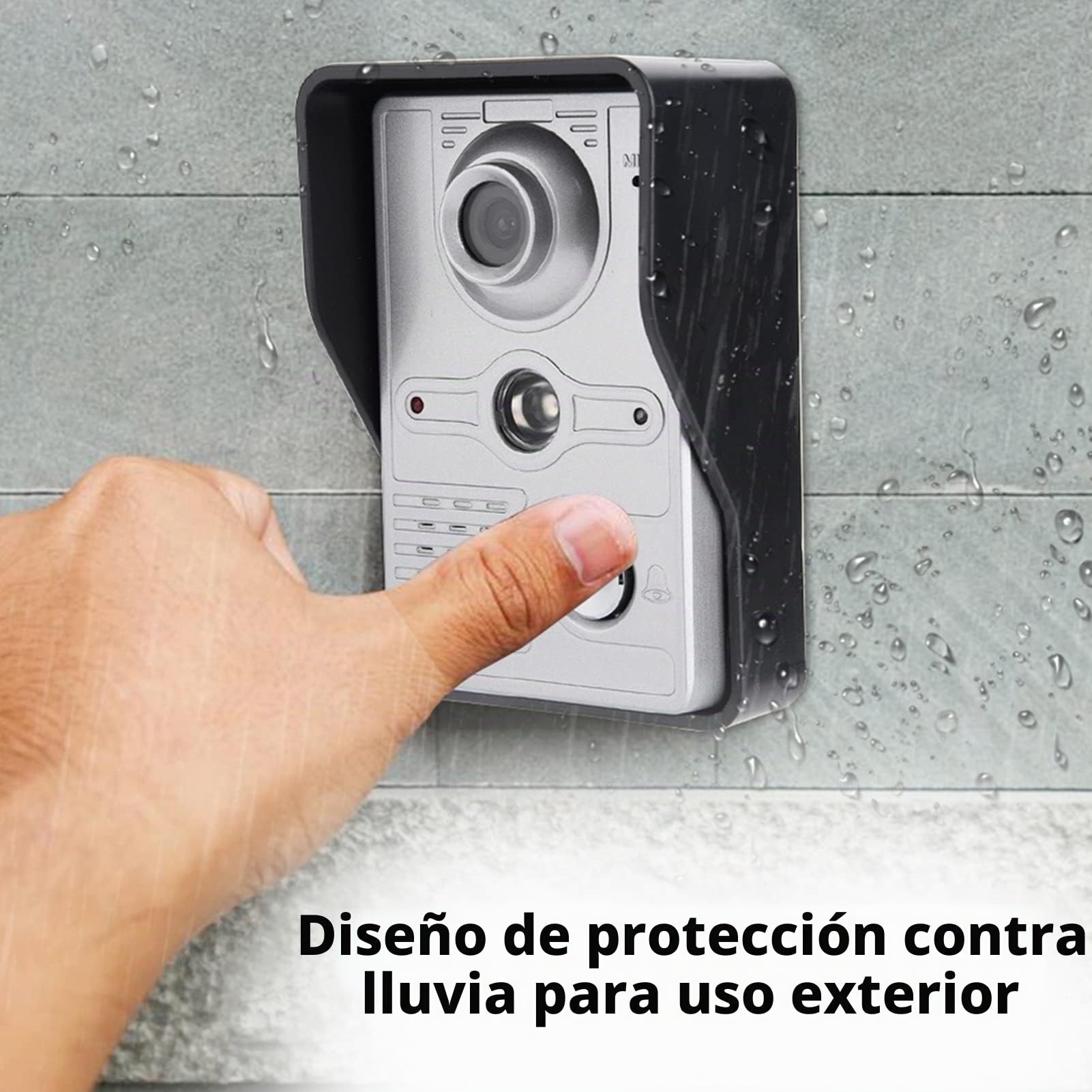ciciglow Videoportero, Timbre de Video con Pantalla de 7 Pulgadas Soporte de detección de Movimiento de visión Nocturna Desbloqueo Remoto Monitoreo Intercomunicador de Doble vía