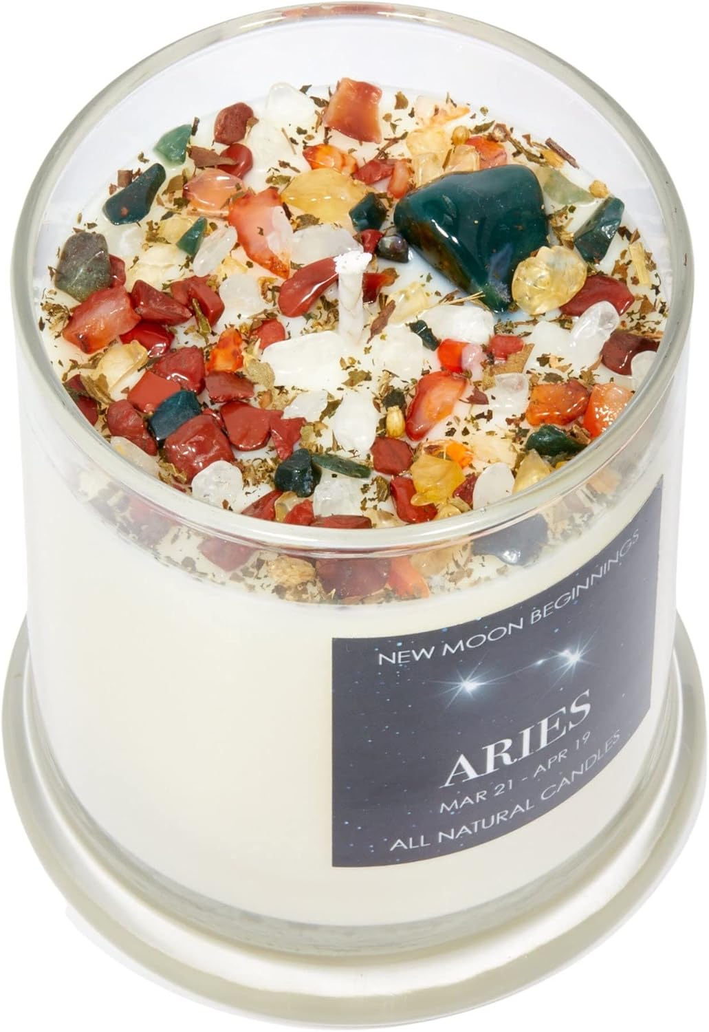 Aries Zodiac Candle (Mar. 21 - Apr. 19) - Soy Candle - All Natural Aromatherapy Candle - Aries Horoscope Candle - 12 oz Glass Jar