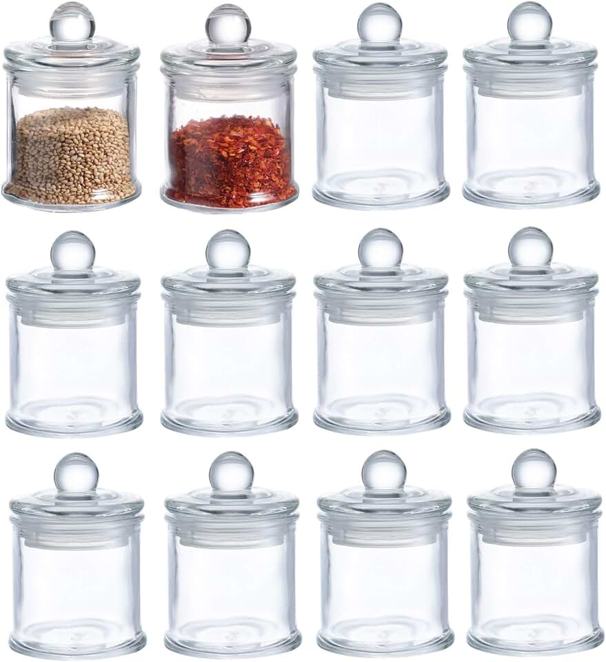 3 oz glass spice jars Home & Kitchen