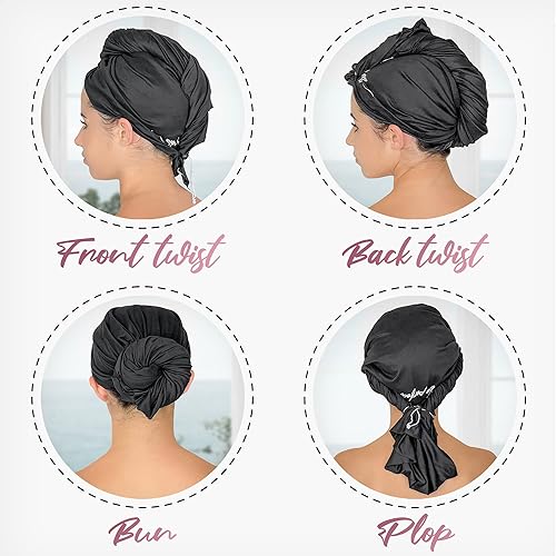 Miniatura 7 de THE PERFECT HAIRCARE Curly Hair - Juego de toallas de microfibra para niñas de regalo, envoltura de secado de cabello suave y sedosa para mujeres,