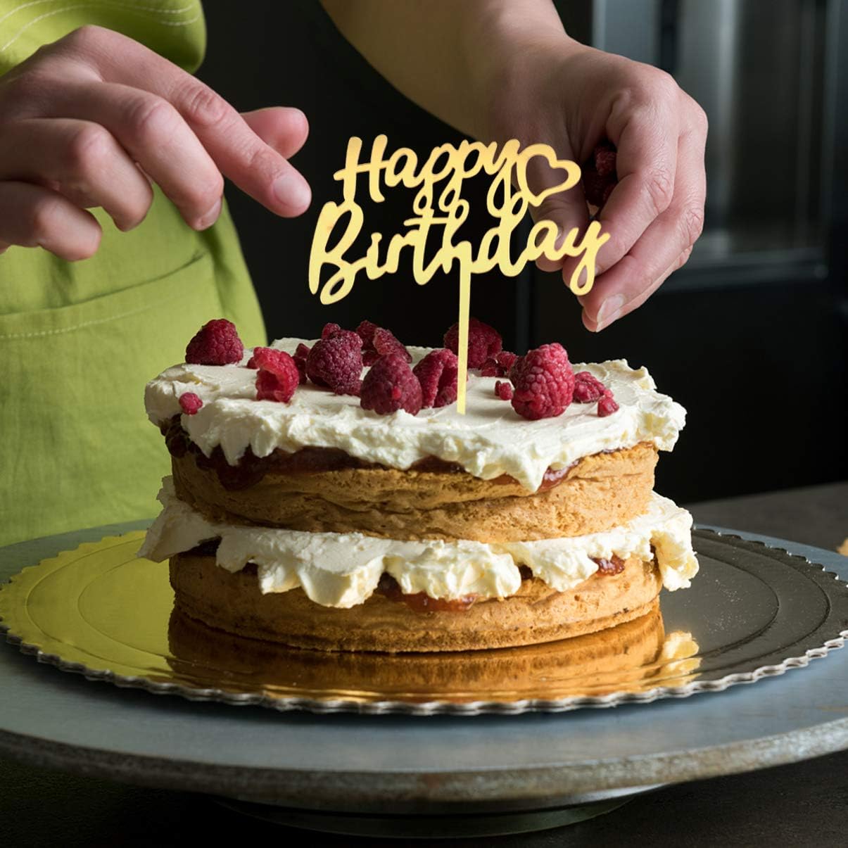 Bestoyard ケーキトッパー お誕生日 25本セット パーティー装飾 フルーツピック 挿入カード デコレーション Birthdayの文字 バースデー ケーキ飾り Happy