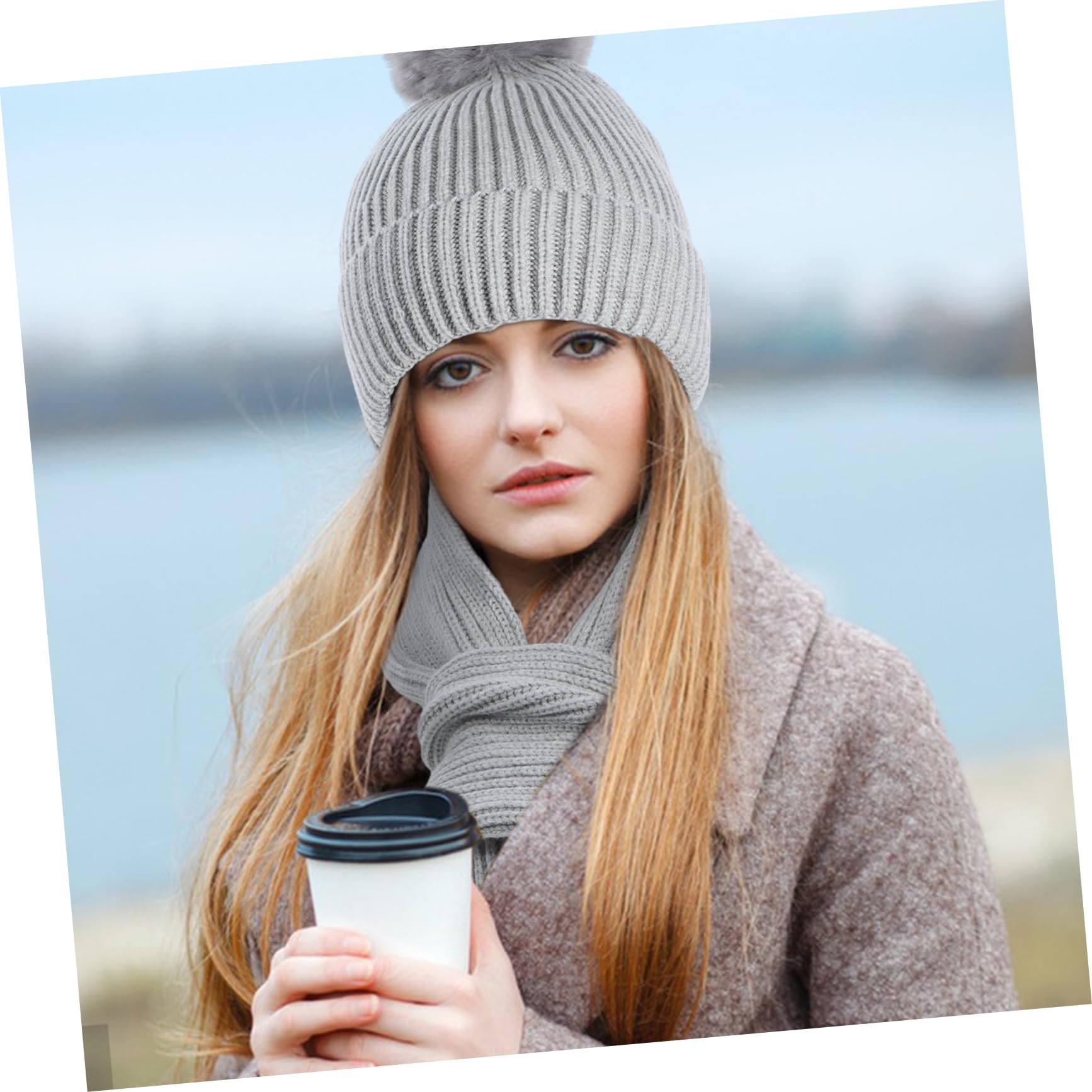 LIFKOME Set Sciarpa Cappello Guanti Caldi Per Ragazze Berretto Sciarpa Da Donna Guanti Caldi Per Esterno Guanti Invernali Guanti Da Equitazione Cappelli Per Le Donne Filato