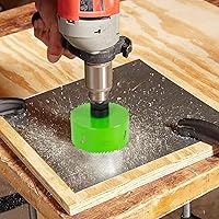 Vista 3 de Broca de sierra de agujero de 8 pulgadas HSS cortador bimetálico para paneles de yeso de metal de madera, plástico, con 1.5 pulgadas de profundidad