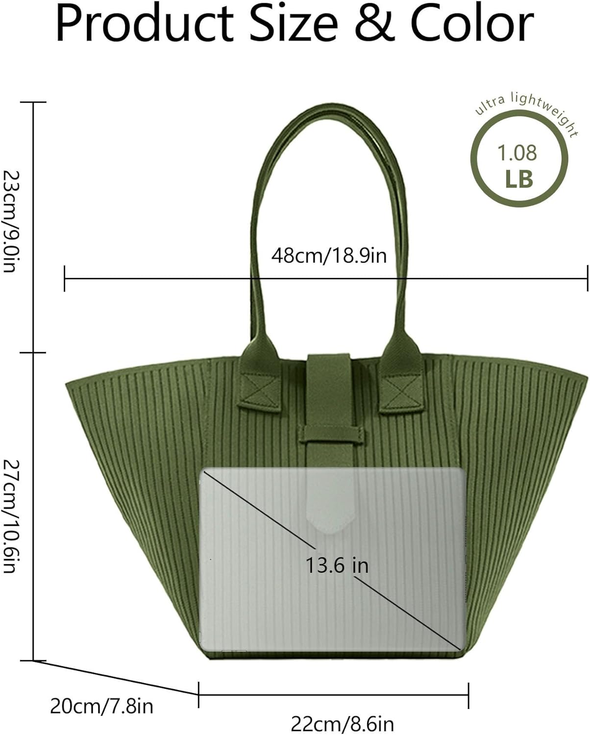 Tote Bag for Women, Hobo Handbags, Shoulder Purse for Everyday, Work, Travel, Shopping
