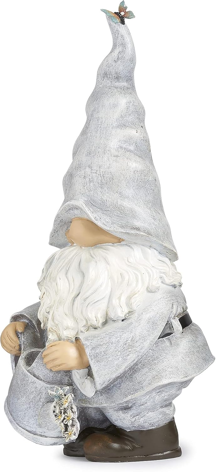 Roman Giftware Inc., Garden Collection, Gnome with Watering Can Statue, 13.75" H, Decorative, Garden Gift, Home Outdoor Decor